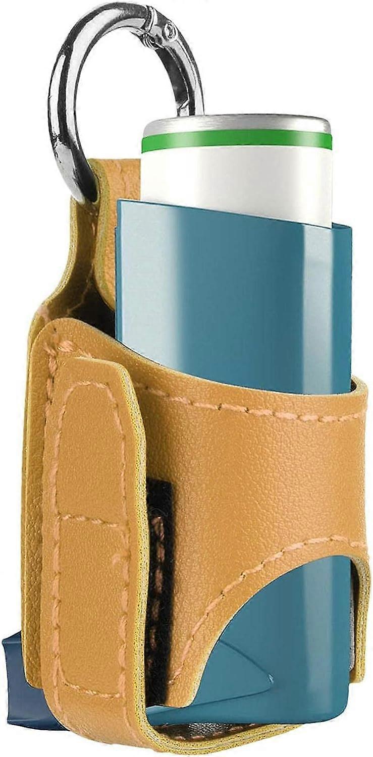 Inhaler Case Holder | Case For Inhaler Spacer With Metal Buckle,Handy, Lightweight, And Protective PU Storage Bag For Daily Use, School, And Travel
