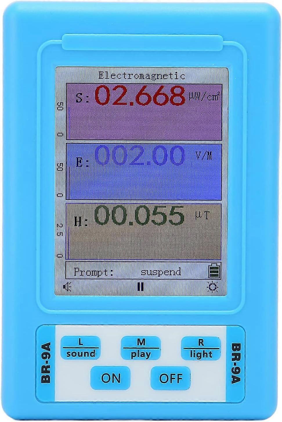 Electromagnetic Radiation ABS Detector Dual Purpose EMF Magnetic Field Tester with Large Clear Digital Screen and Backlight for Indoor Home Office