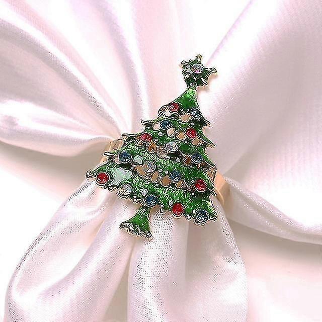 1PC عيد الميلاد المعادن الرنة قرن الوعل منديل الدائري منديل الدائري للديكور الجدول المنزلي لعيد الميلاد الزفاف فندق مأدبة