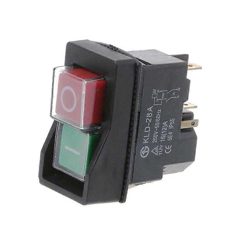 KLD-28A Waterproof Magnetic Safety Switch Explosion-proof Pushbutton Switches 220V IP55 for Machine Tool Power Tool Garden Machi