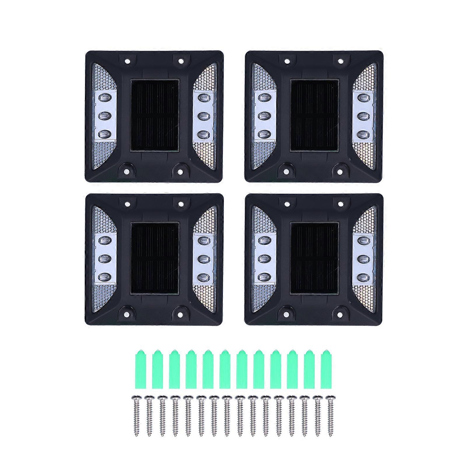 4Pcs Solar Powered Light LED Smart Motion Sensor Light Landscape Lighting for Outdoor Yard Steps