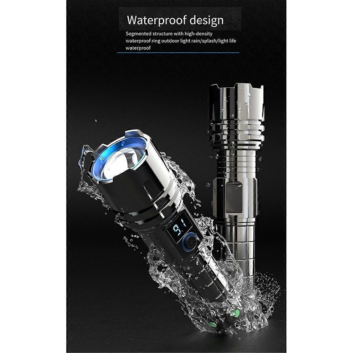 Mountain Adventure Emergency Flashlight Multi-Functional Hand Held Torch Rechargeable Ultra-Long Ba