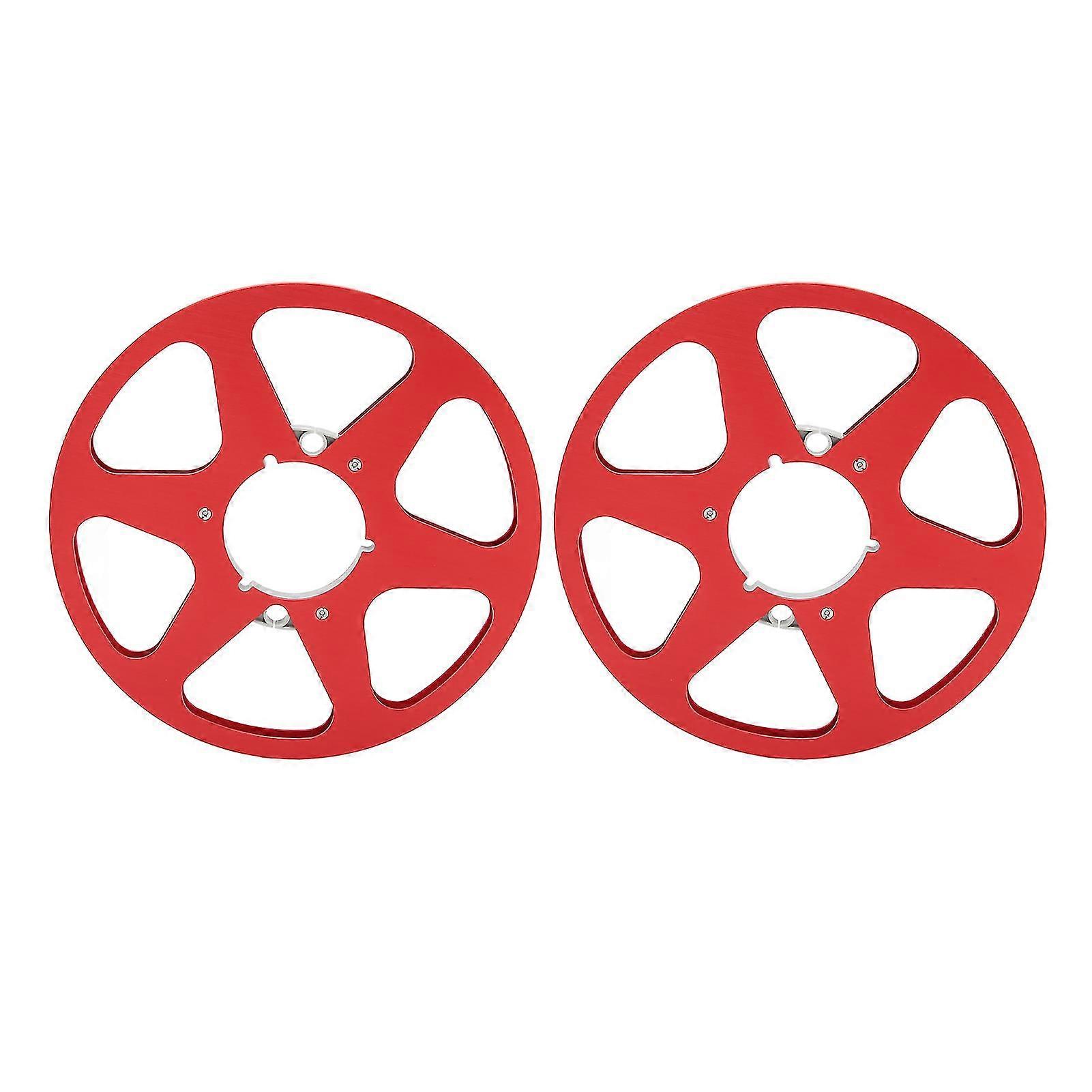 14 10 Inch Empty Reel 6 Hole Aluminum Alloy Opening Machine Parts Takeup Reel for Nab Reel to Reel Tape Recorder 1 Pair