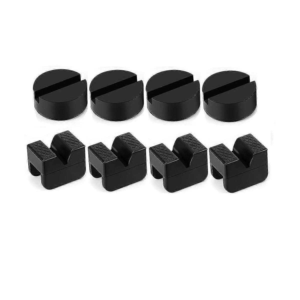 8pcs Jacks Stand Pads Universal Slotted Frame Rail Pinch Welds Protector Rubber Jacks Pad For Jacks