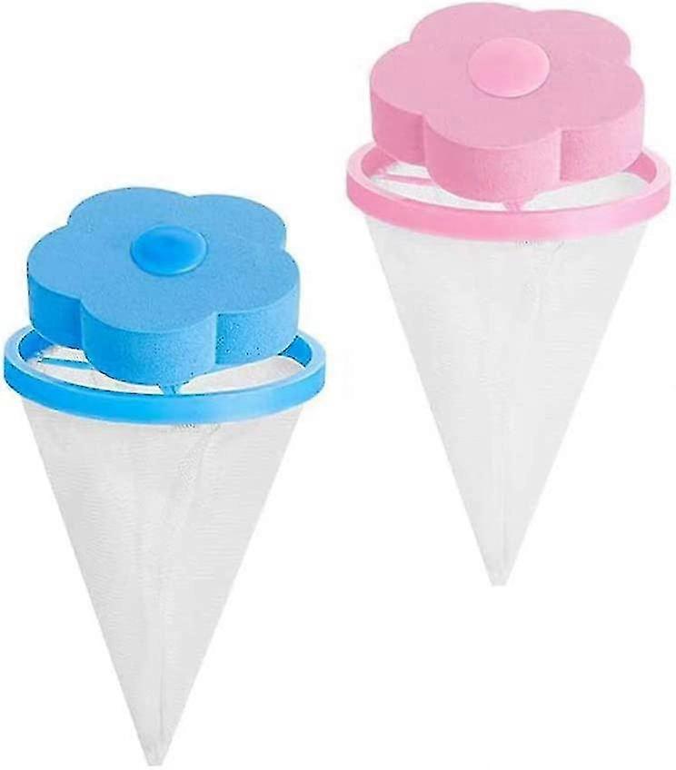 2023 New Washing Machine Filter Bag, Lint Mesh Bags Lint Catcher Washer Hair Catcher Flowers Hair Filter Net Pouch Reusable Hair Remover Tool