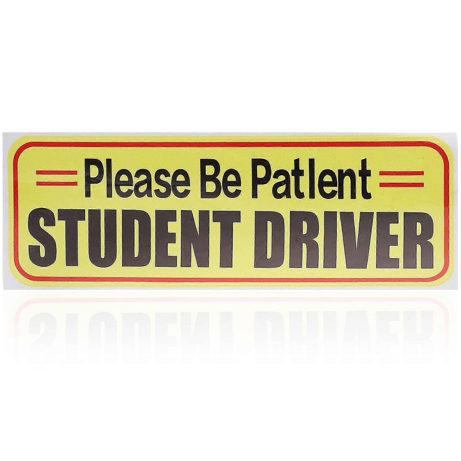 Student Driver Sticker Reflective Student Driver Sticker Reusable Safety Sign