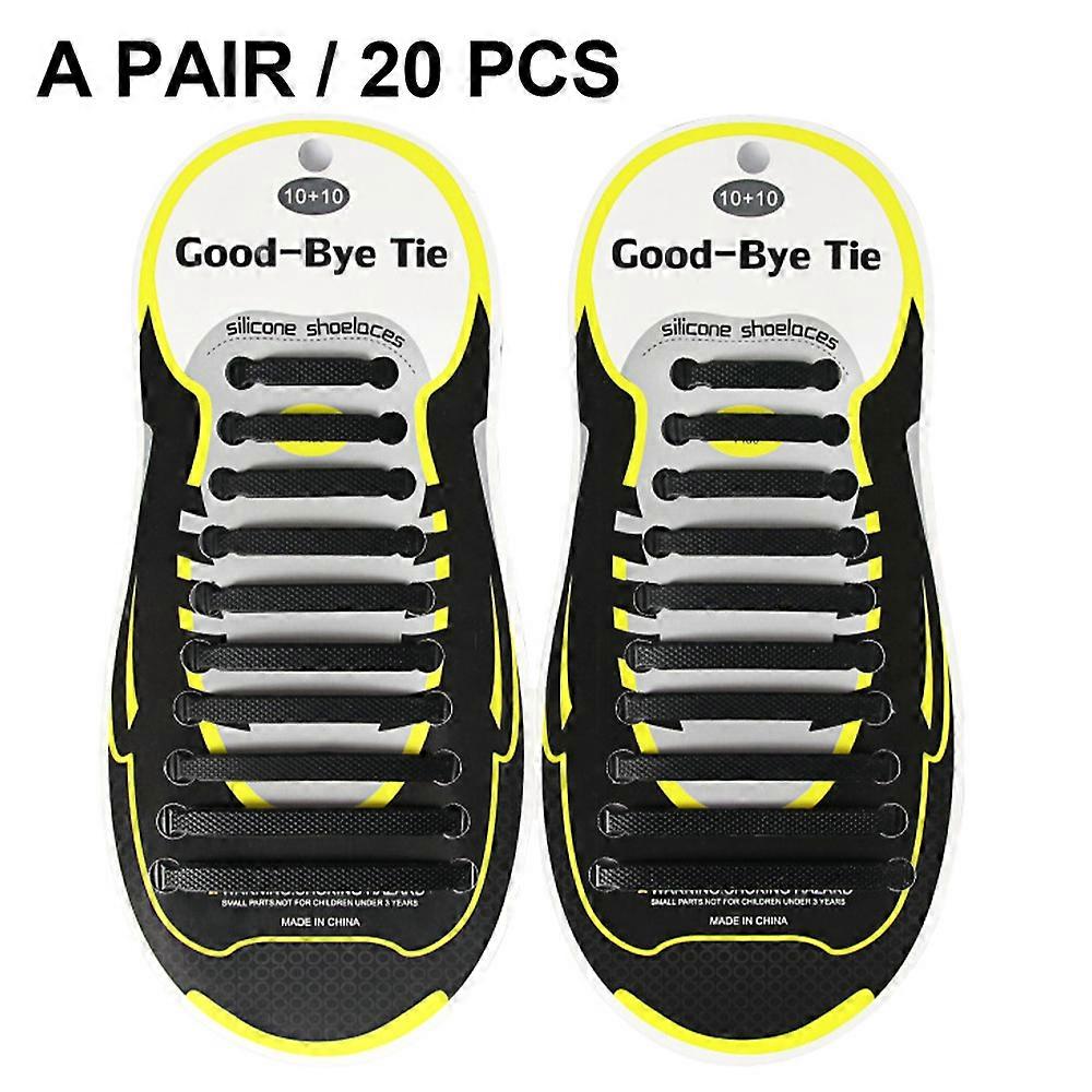 1 paio/20 pz Elastico No Tie Lacci Delle Scarpe Gomma Fai Da Te Lazy Baby Lacci Delle Scarpe Silicone Atletico