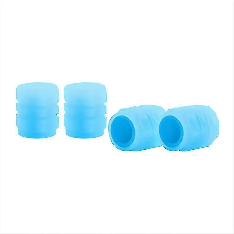 4pcs Luminous Valves Lid With Multi Color Durable Leakproof Valves-cap Tool For Automative Truck
