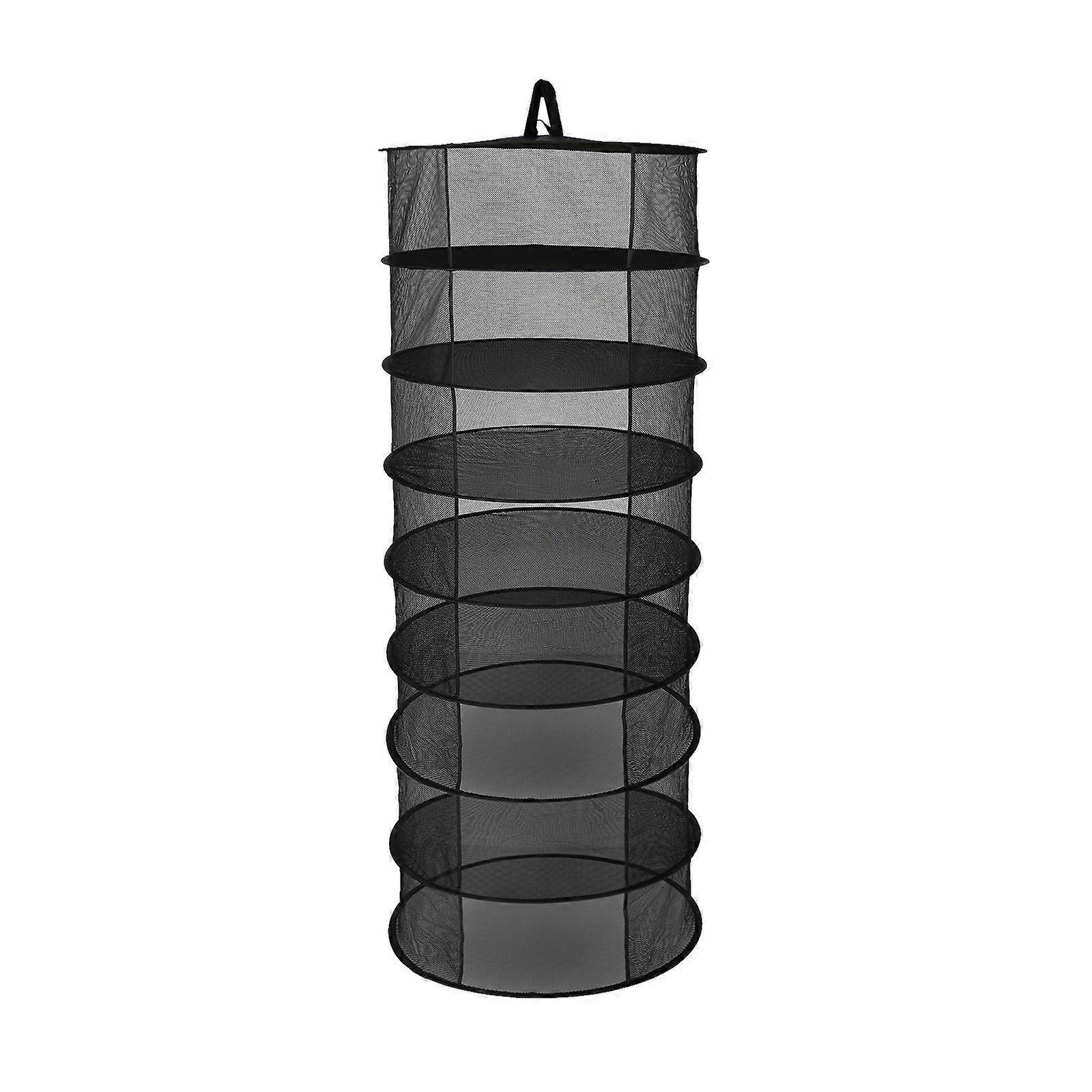 2ft 8 Layer Plant Hanging Dry Mesh Net Lightweight with Carry Bag Breathable Black