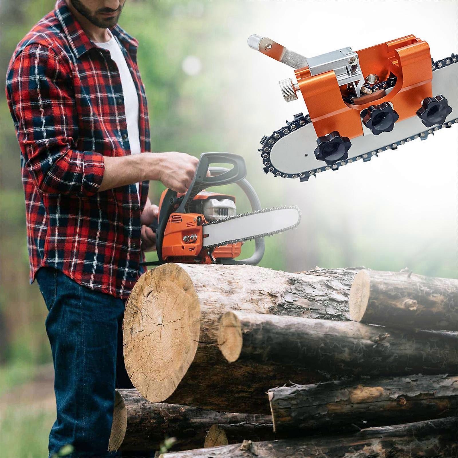 Portable Chainsaw Sharpening Jig Chainsaw Sharpener Hand Crank Sharpeners Tool