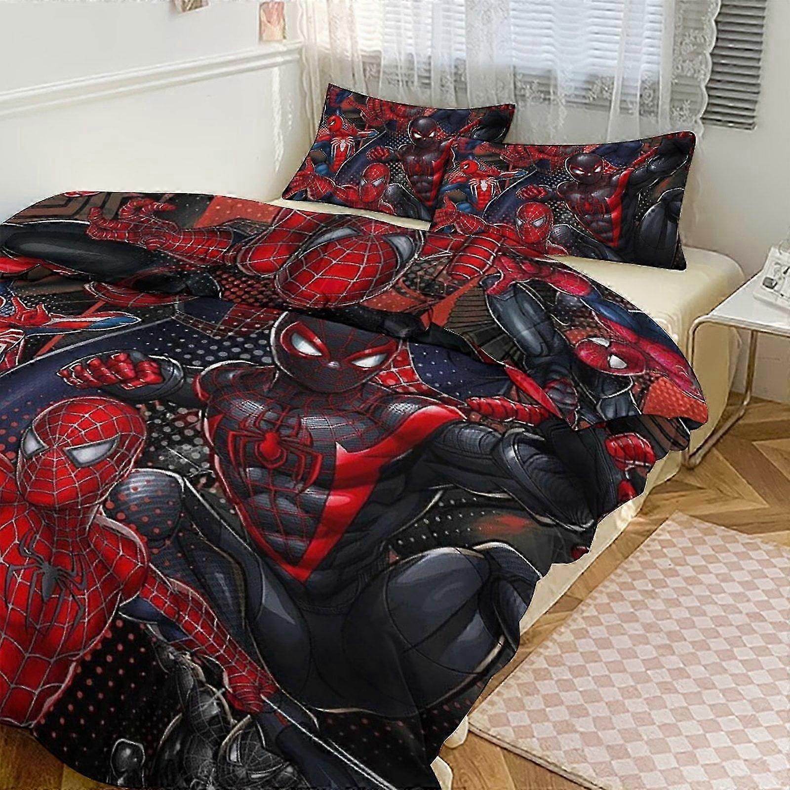 o1395 Lençóis Spidean Bedding Se para Crianças Homens Mulheres Tamanho Twin Conjunto de Edredom 3s Conjunto de Cama Capa de Edredom e Fronhas- (1 Capa de Edredom e 2 P