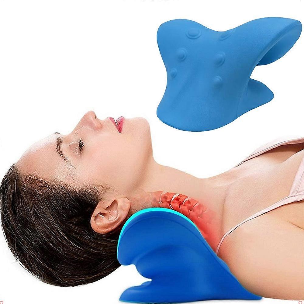 Neck Shoulder Stretcher Relaxer Cervical Chiropractic Traction Device Pillow