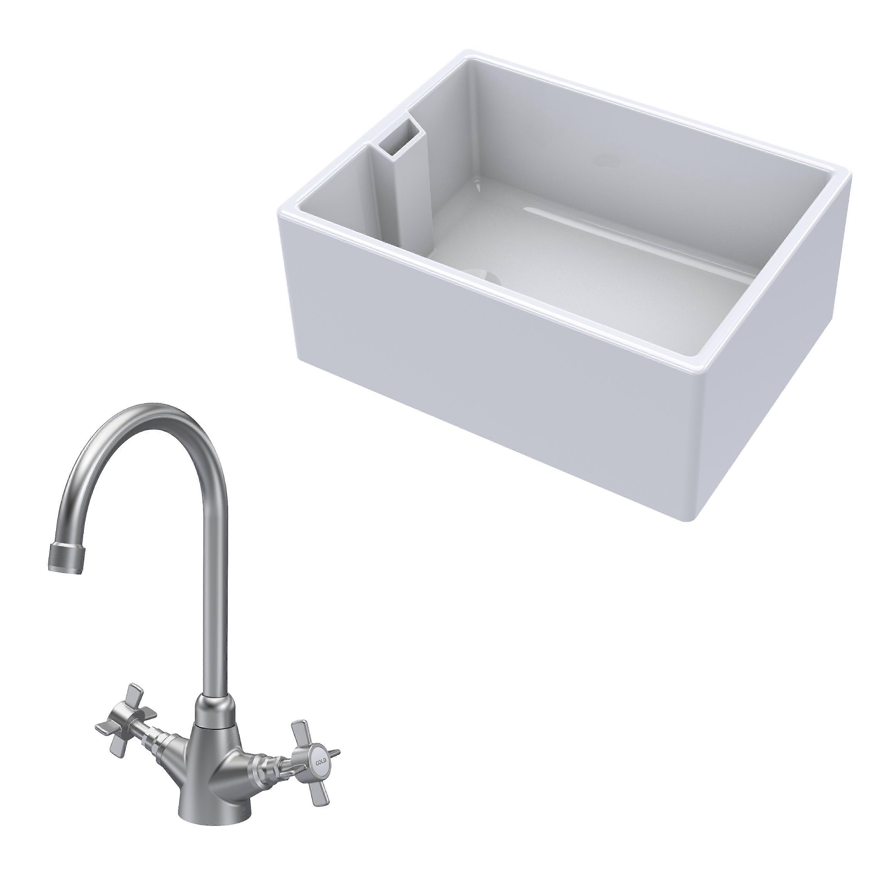 Belfast Sink 615x462x254 46W & Tap