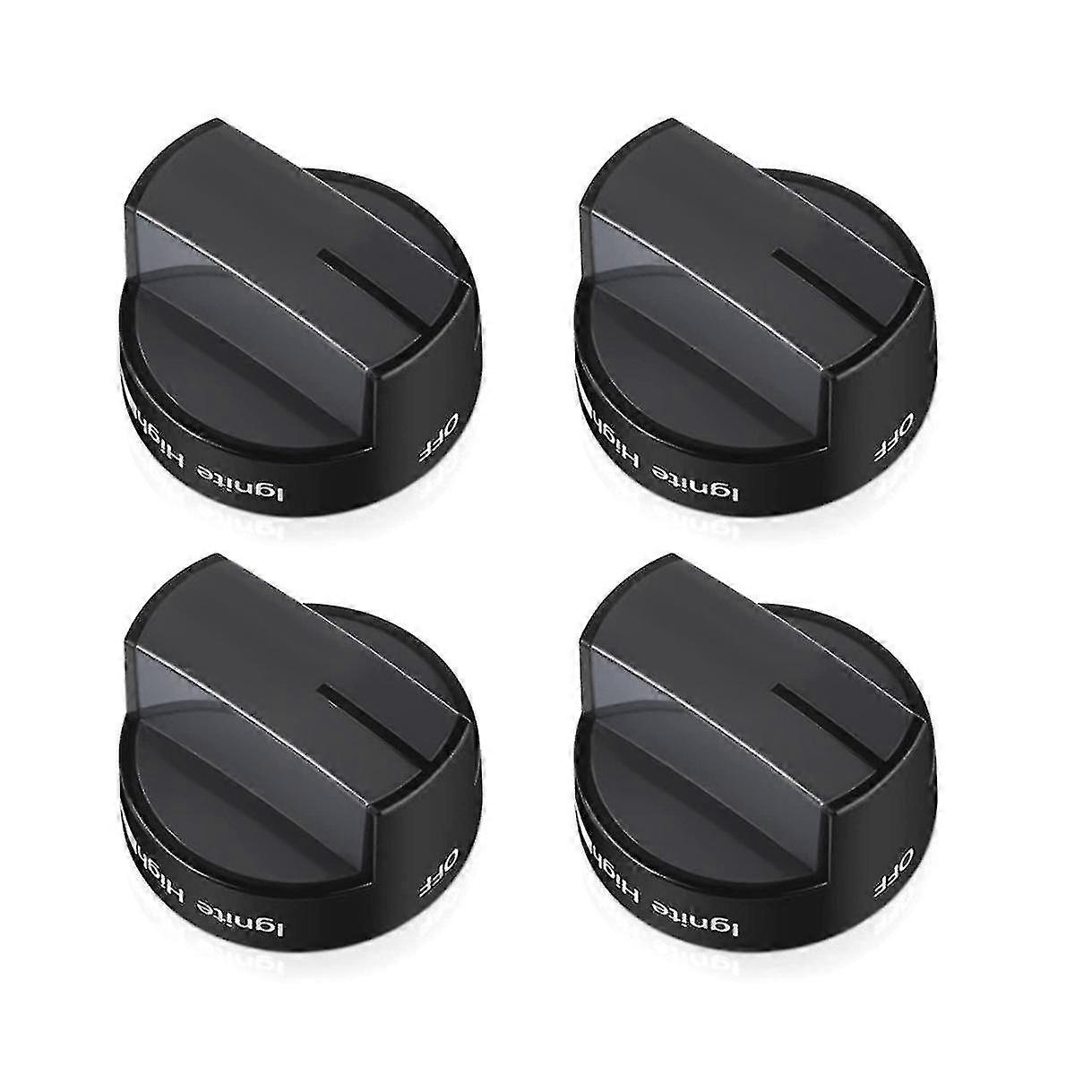 4x W10339442 Stove Knob, Cooktop Surface Burner Control Knobs Black Replaces Wpw10339442 Ps11753188