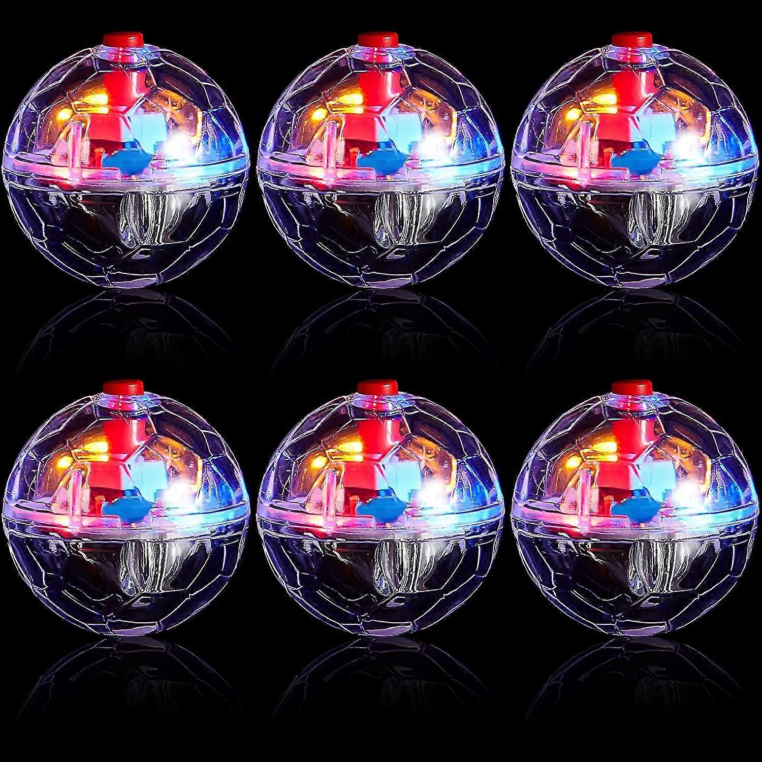 6pcs Led Cat Balls Ghost Hunting Cat Ball Led Motion Activated Cat Toy Interactif Lighted Ball Cat Toys Pet Glowing Mini Running Exercise Ball Toys F