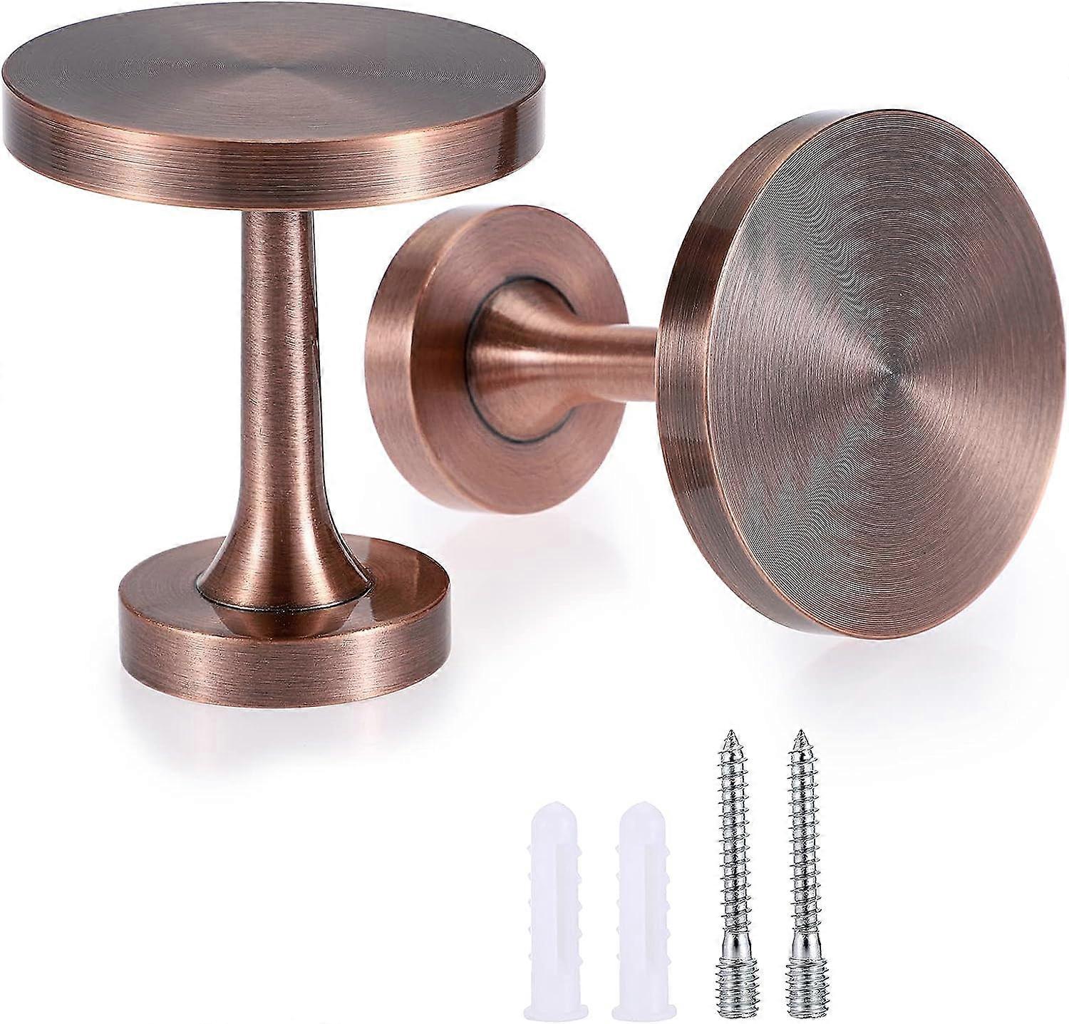 Set of 2 Round Curtain Tiebacks Holder, Decorative Drapery Holdback Tiebacks for Curtain, Hardware Tie Backs Window Curtain Holder, Copper