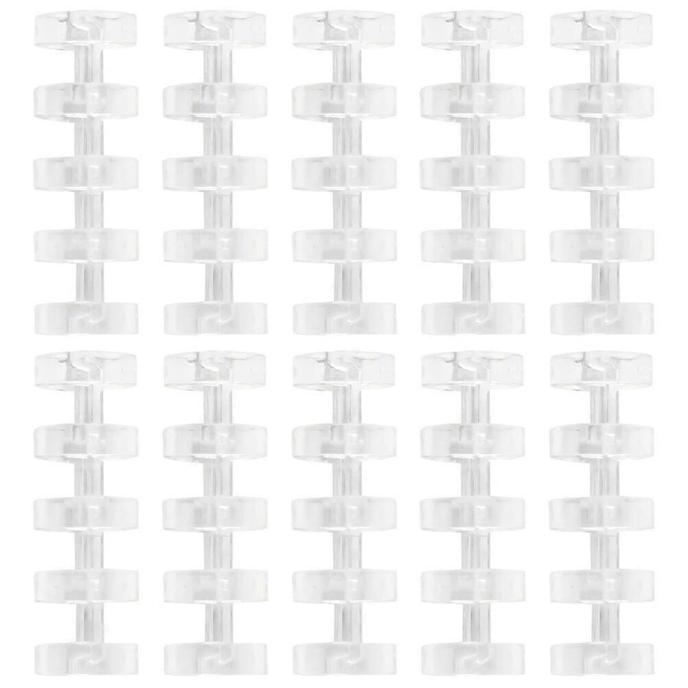 10Pcs Loose Leaf Binders Scrapbook Book Clips Five-hole Segmented Binders (As Shown)