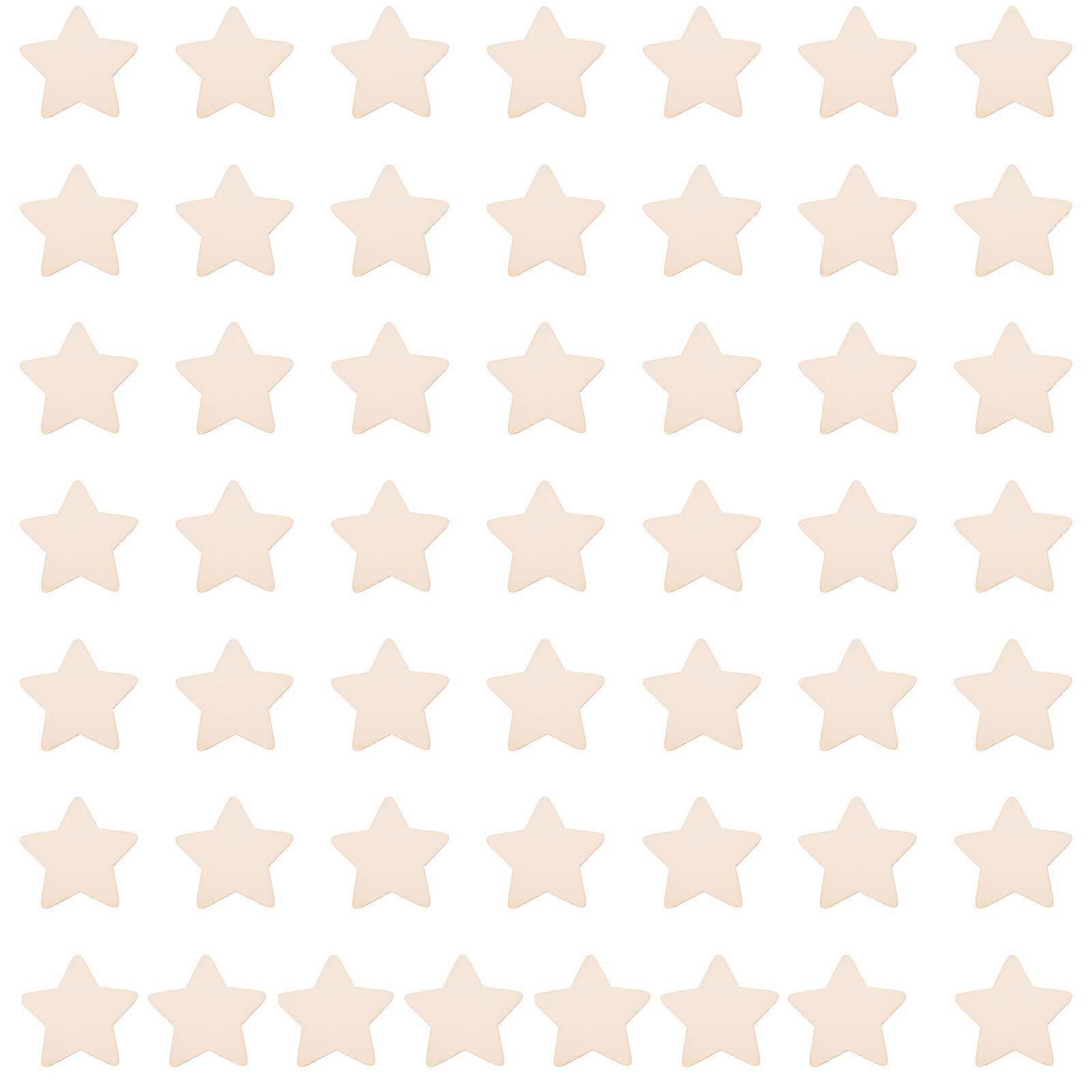 50buc Creative DIY Craft felii de lemn cu cinci colțuri în formă de stea DIY așchii de lemn