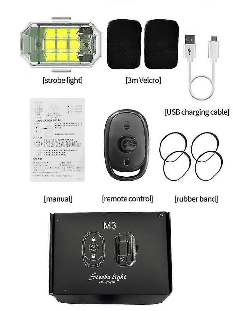 Wireless Remote Control Led Strobe Light For Motorcycle Car Bike Scooter Anti-collision Warning Lamp Flash Indicator Waterproof