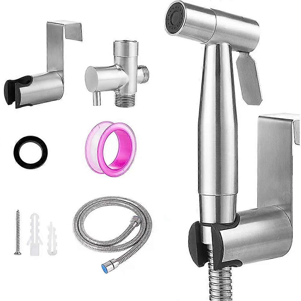 Toilet Bidet Sprayer And Stainless Steel Toilet Bidet Sprayer Bidet Sprayer Kit Easy To Install With 1.5m Spring Shower Hose And Hook