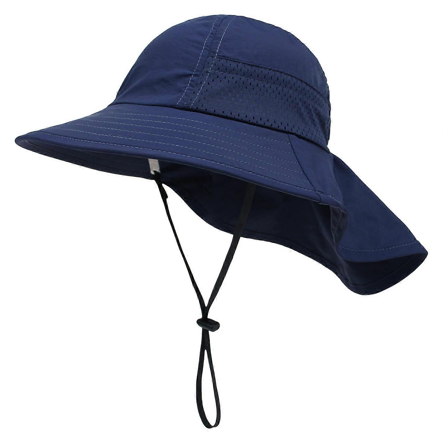 Barns andningsfunktion UV solskydd Strandhatt med nacklock