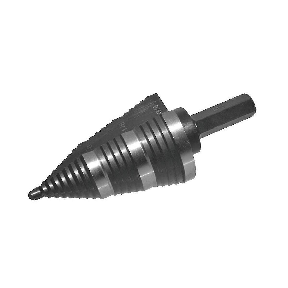 7/8 To 1-3/8 Hss 6542 Titanium Coated Faster Drilling Step Drill Bit Double Fluted Metals Platic Wo