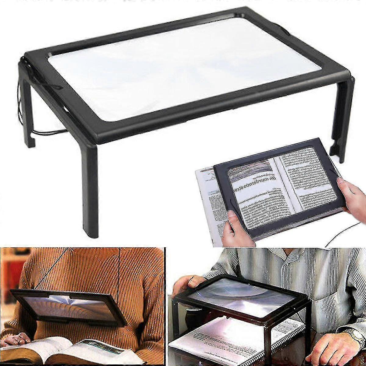 Usb Large Magnifying Glass Hands Free Reading Magnifier With Led Light