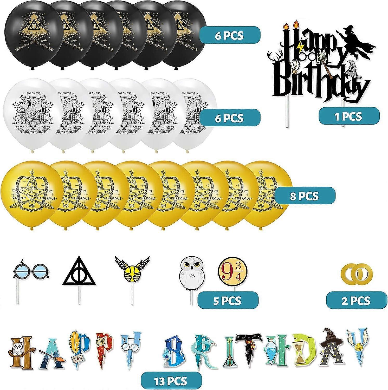 Harry Potter Party Supplies Decorations Birthday Decorations Wizard ...