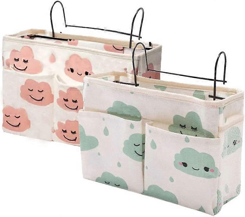 Bedside Organizer Pocket, 2 Pcs Bedside Organizer, Loft Bed Storage, Bedside Bed Storage