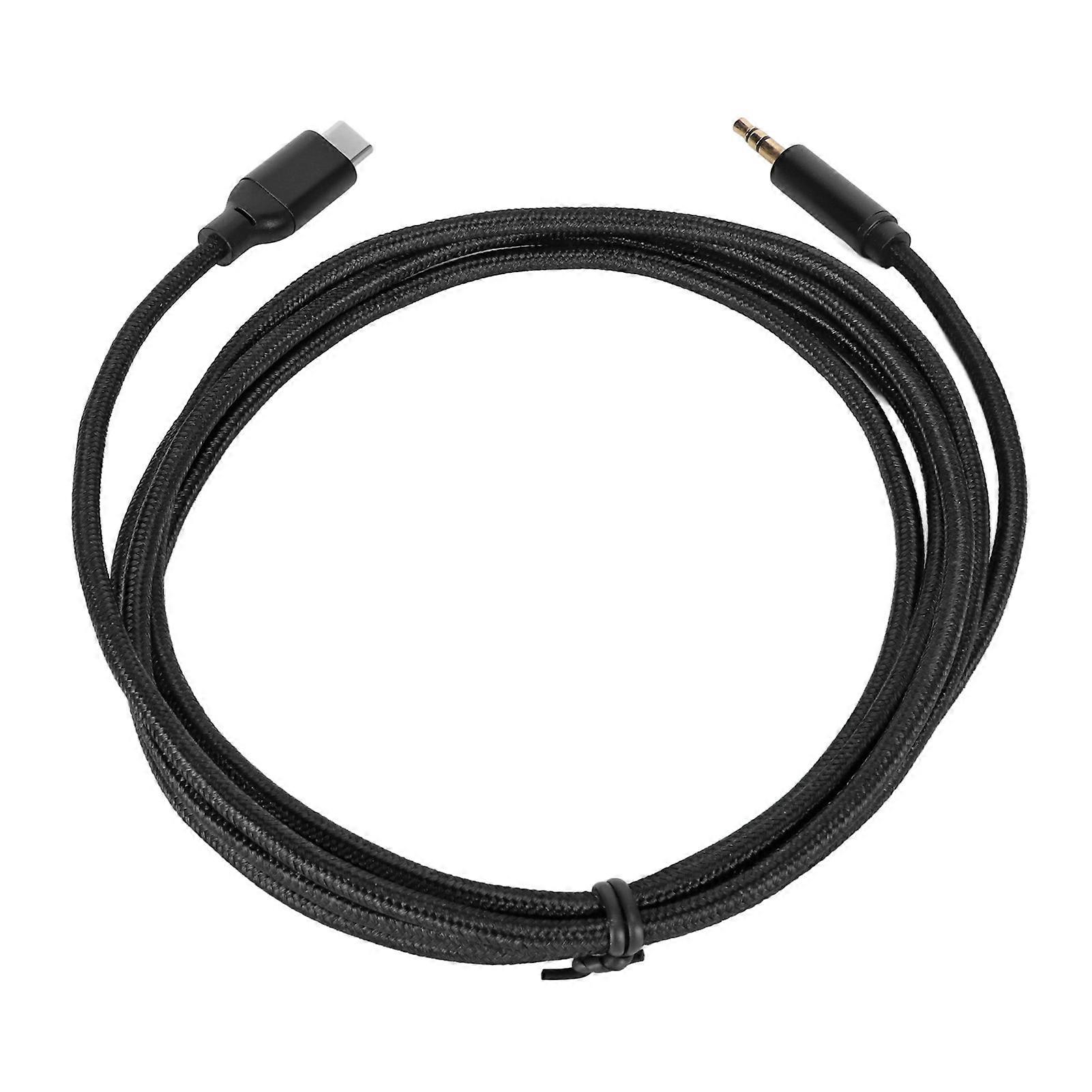 USB C to 3.5mm Sound Cable HiFi Stereo Plug and Play Weaved Type C to AUX Male Cord for PS5 Car Phone