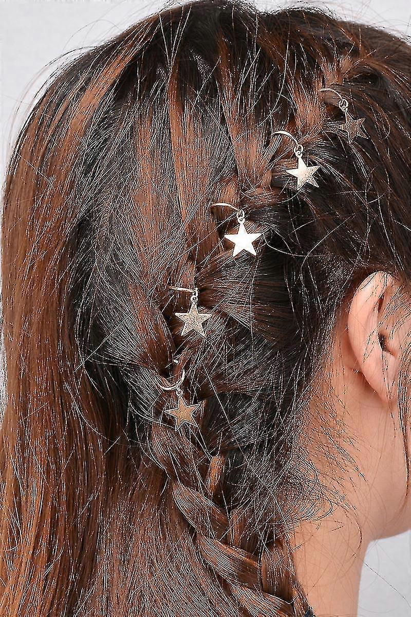 Lot De 50 Pendentifs Papillons Pour Tresses - Dorés, Réglables, Pour Cheveux, Femmes Et Filles