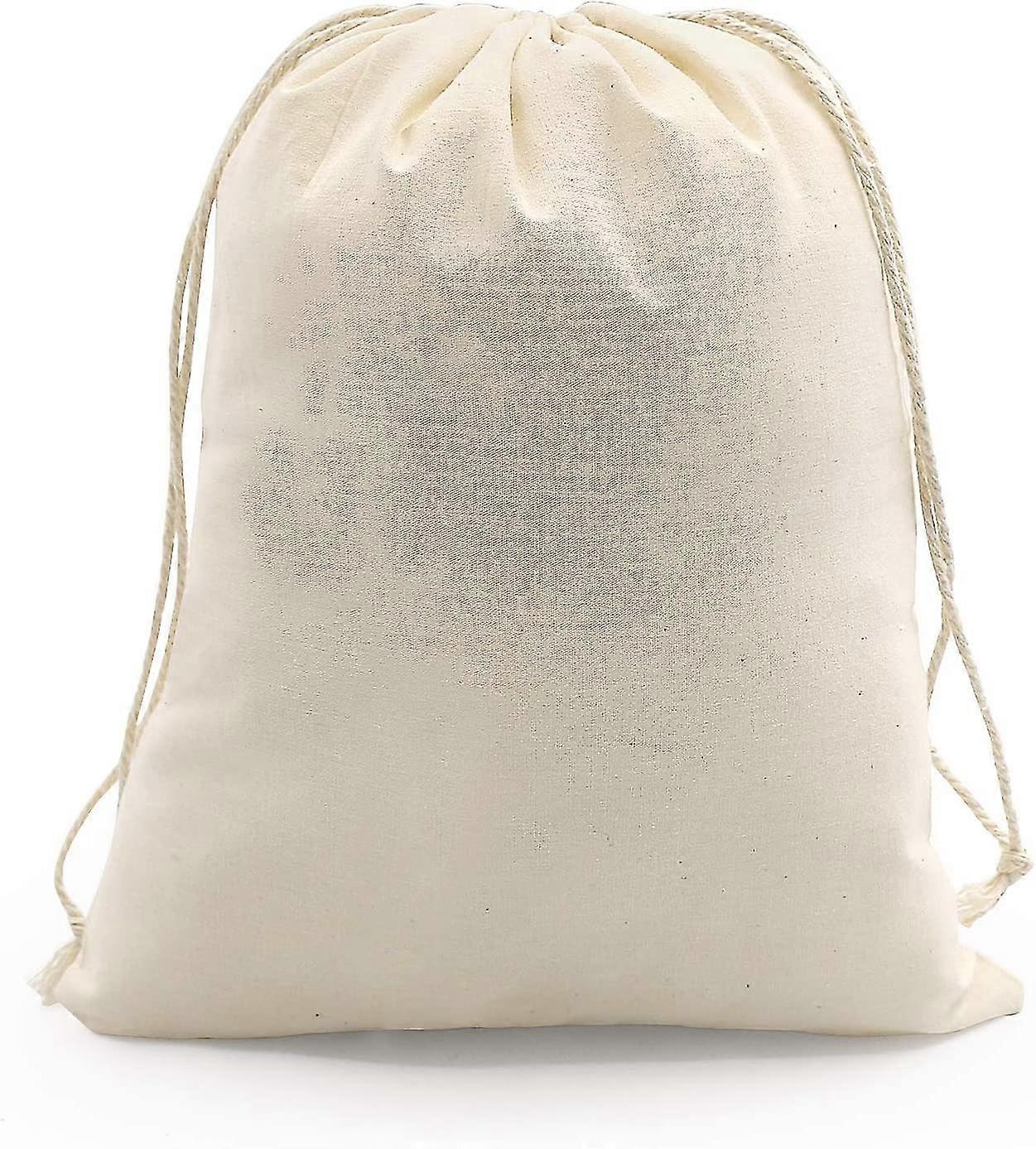 20pcs Cotton Muslin Bags, Cotton Bag Gift Pouch Th Drawstring Reusable Packing Storage Bags
