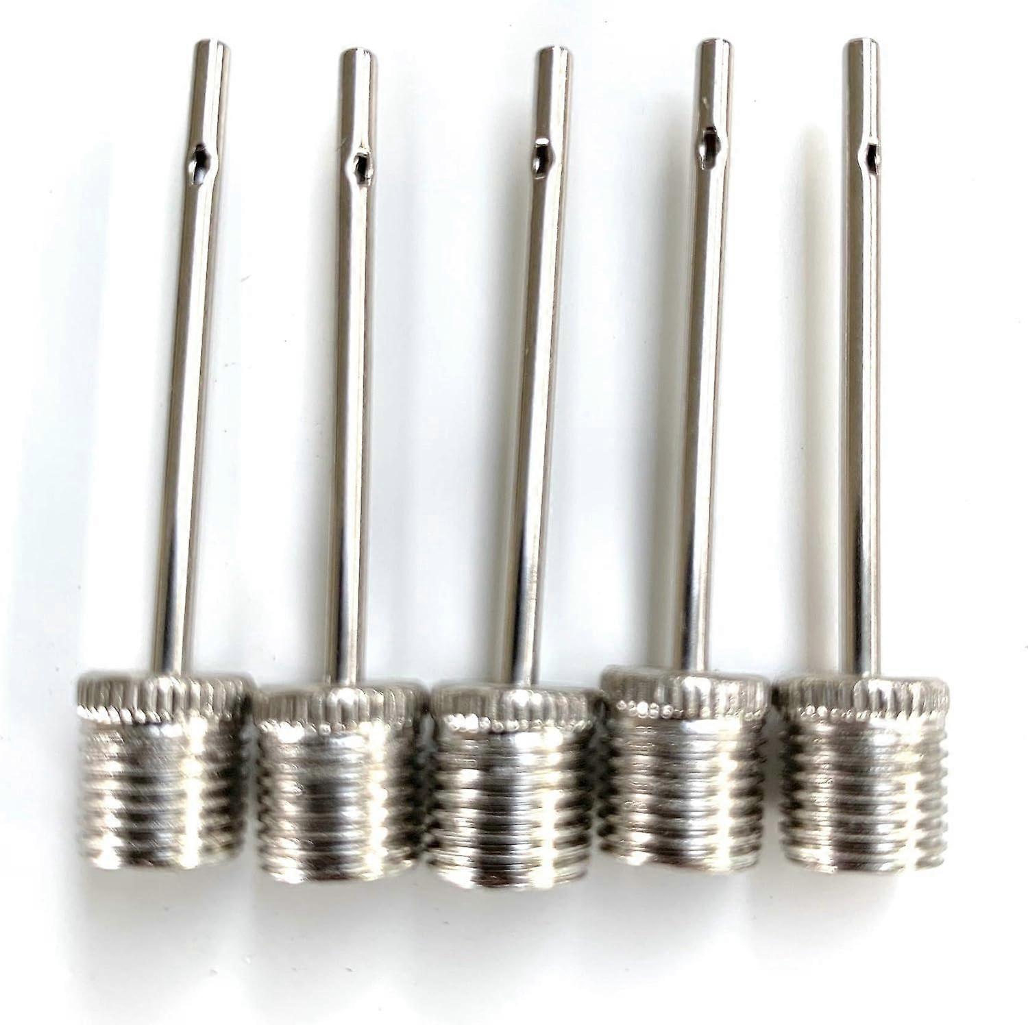 5 יחידות מחט משאבת נירוסטה | מחט ניפוח כדור עם חורי צד לניפוח כדורי ספורט, כדורסל, כדורגל, כדור רשת