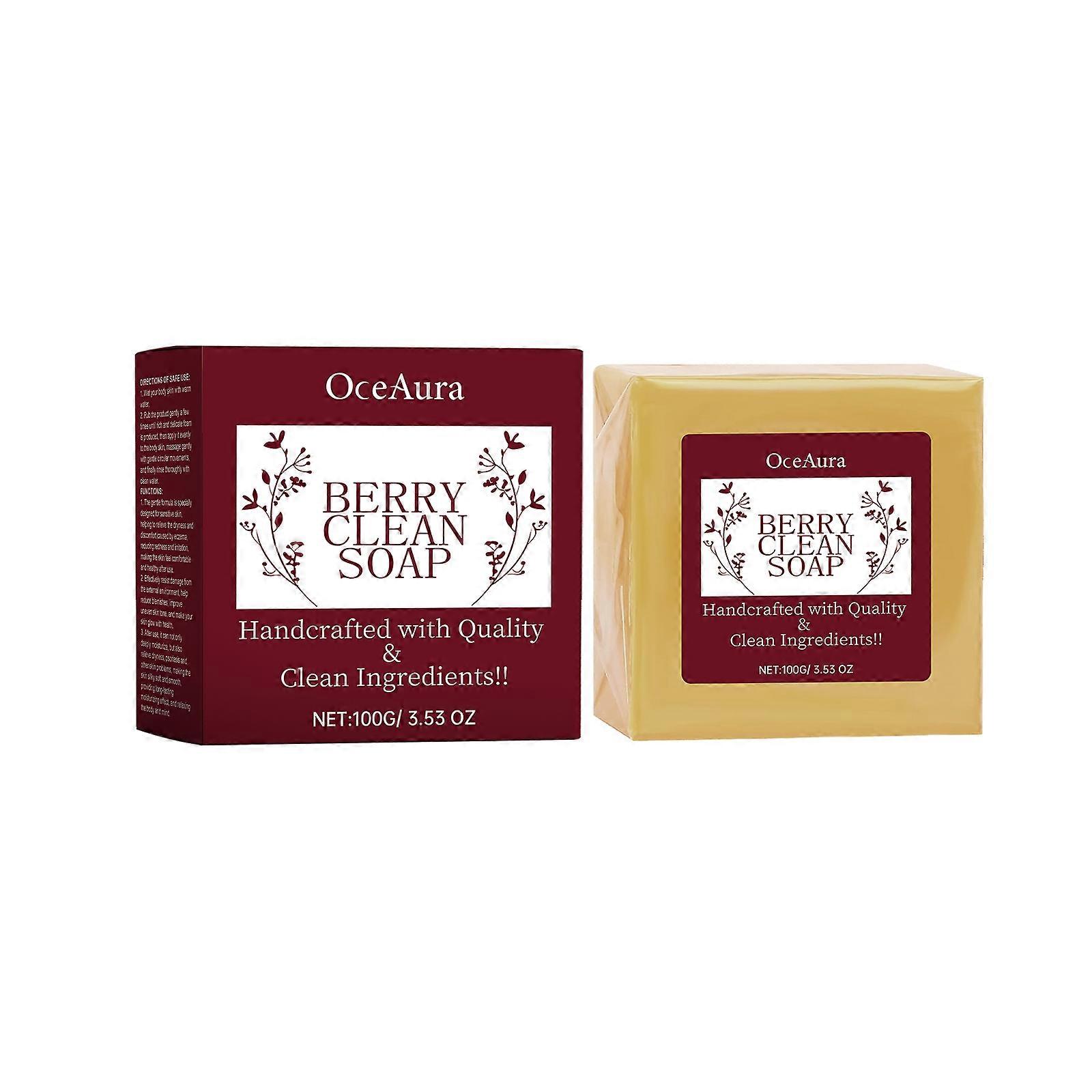 Gentle Skin Care Soap for Sensitive Skin With Chrysanthemum & Raspberry Extracts, Hydrating Beeswax, Soothes Redness & Dryness, Moisturizing & Nouris