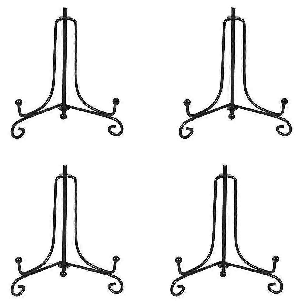 (4 pack)Iron Display Stand, Easel Plate Display Photo Holder Stand, Displays Picture Frames, Cookbo