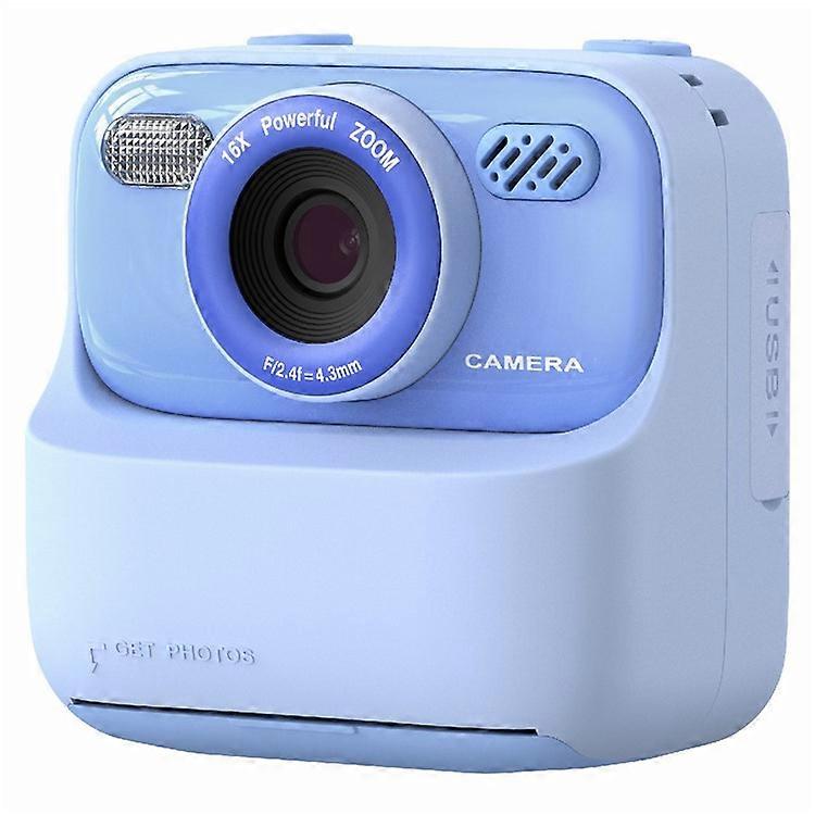 Fotocamera a stampa istantanea per bambini, fotocamera digitale per bambini con carta da stampa a inchiostro zero, videoregistratore 1080p con scheda TF 32G e penne colorate per fai da te, giocattoli