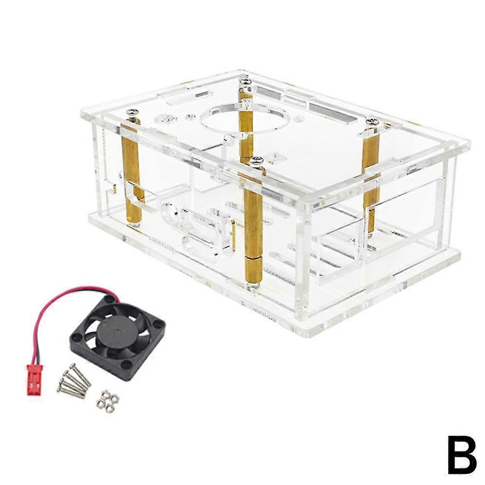 for Orange pi 5 Max acrylic case fan heat sink protective case
