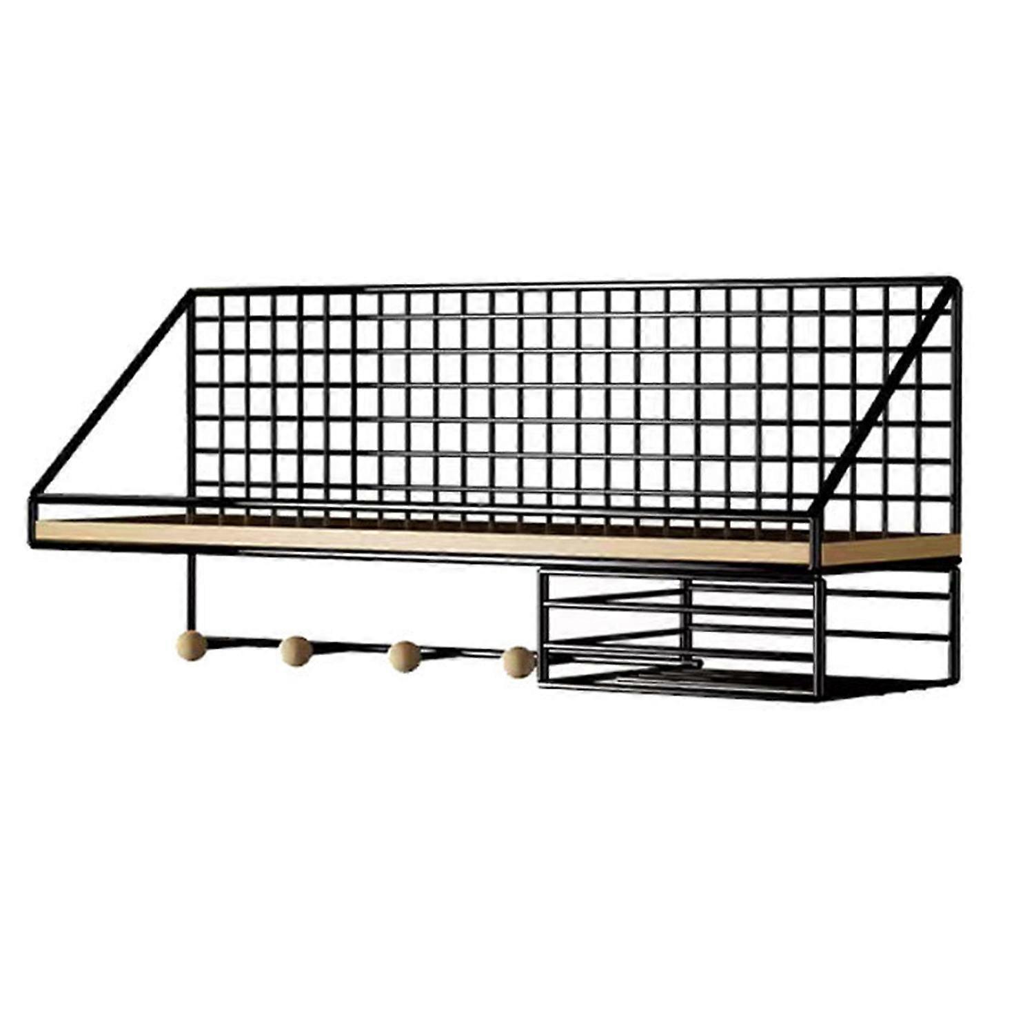 Wall-Mounted Floating Shelves Storage Rack Rustproof Strong Load-Bearing Easy to Install Bookshelf