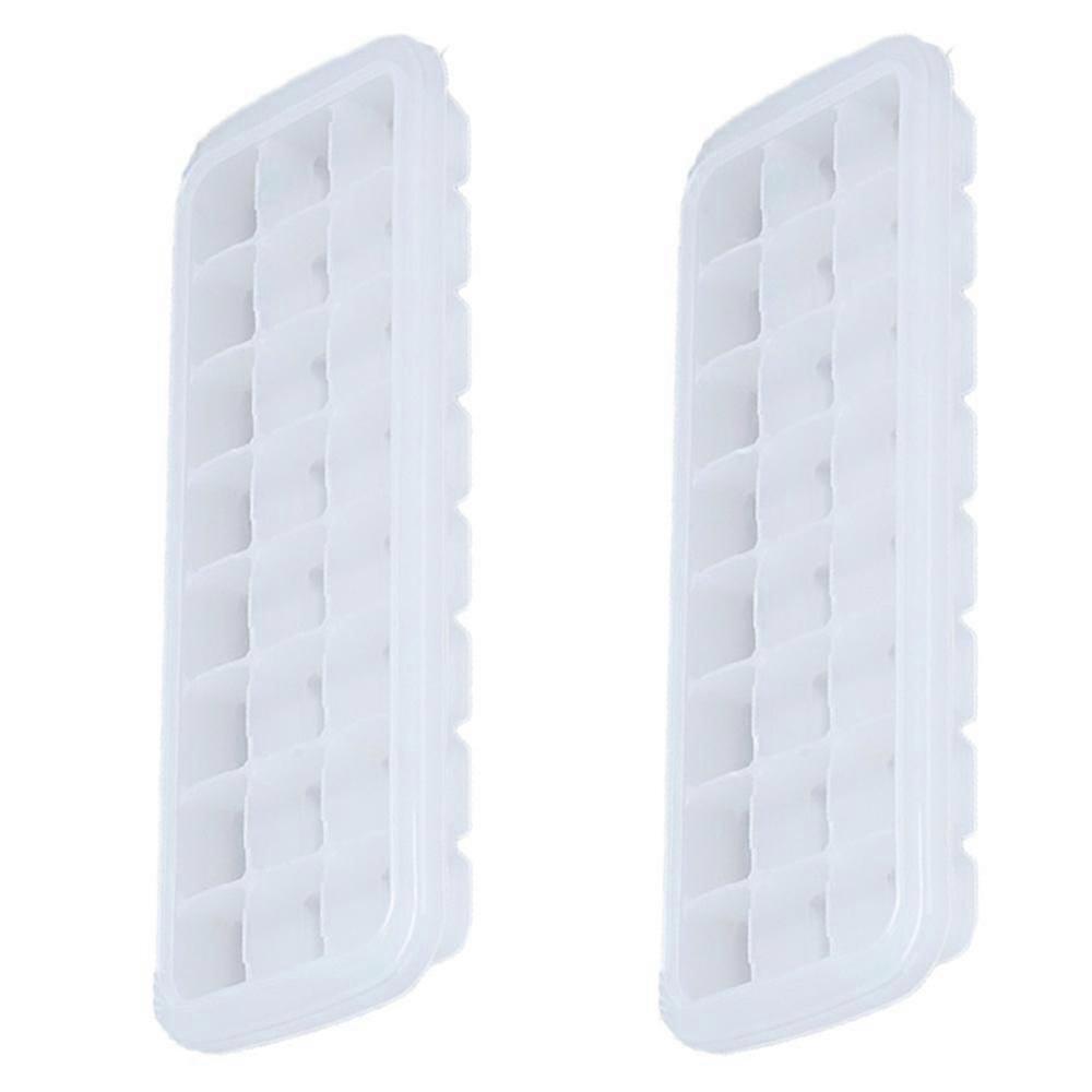 Ice Cube Trays, Ice Cube Molds With Lid,ice Trays Stackable White