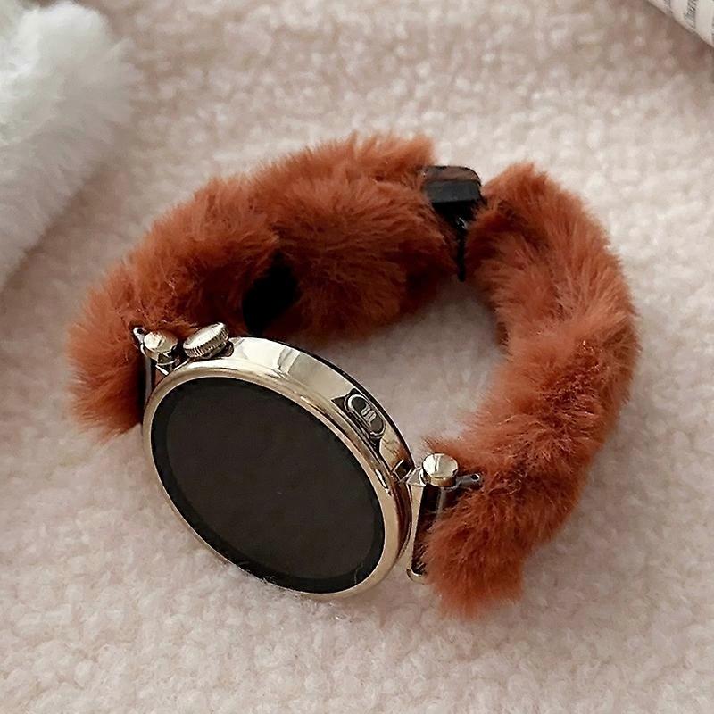 Type D 18mm Smart Watch Soft Plush Strap Folding Magnetic Buckle Replacement Wrist Band
