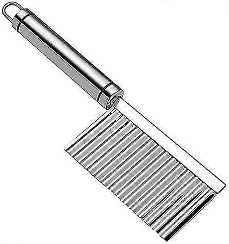 Crinkle Cutter Veggies Stainless Steel Crinkle Slicer With Hang Hole Wavy Chopper For Potation, Carrot, Etc