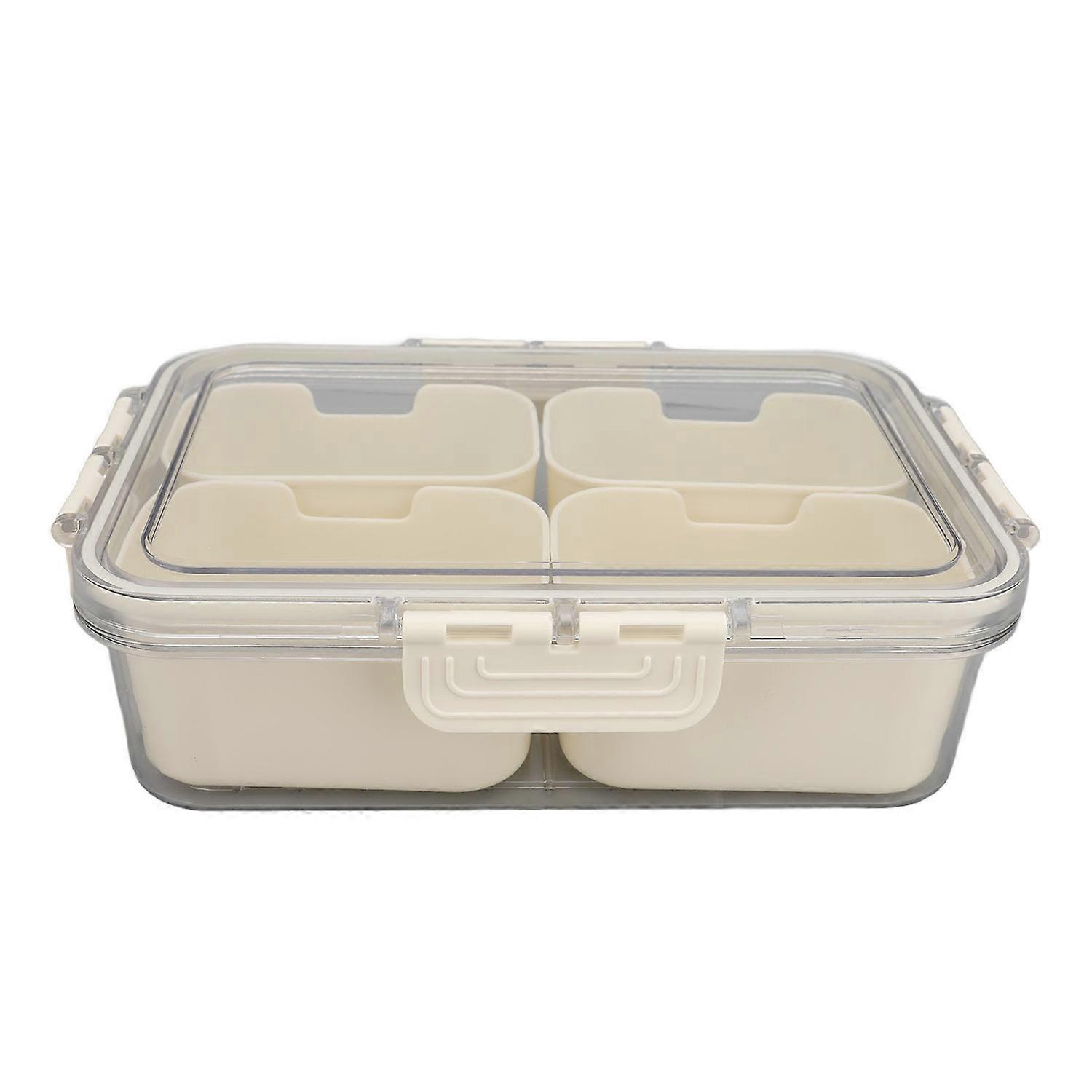 Portable Snackle Box Container Plastic Divided Serving Tray Snack Platter Charcuterie Container for 