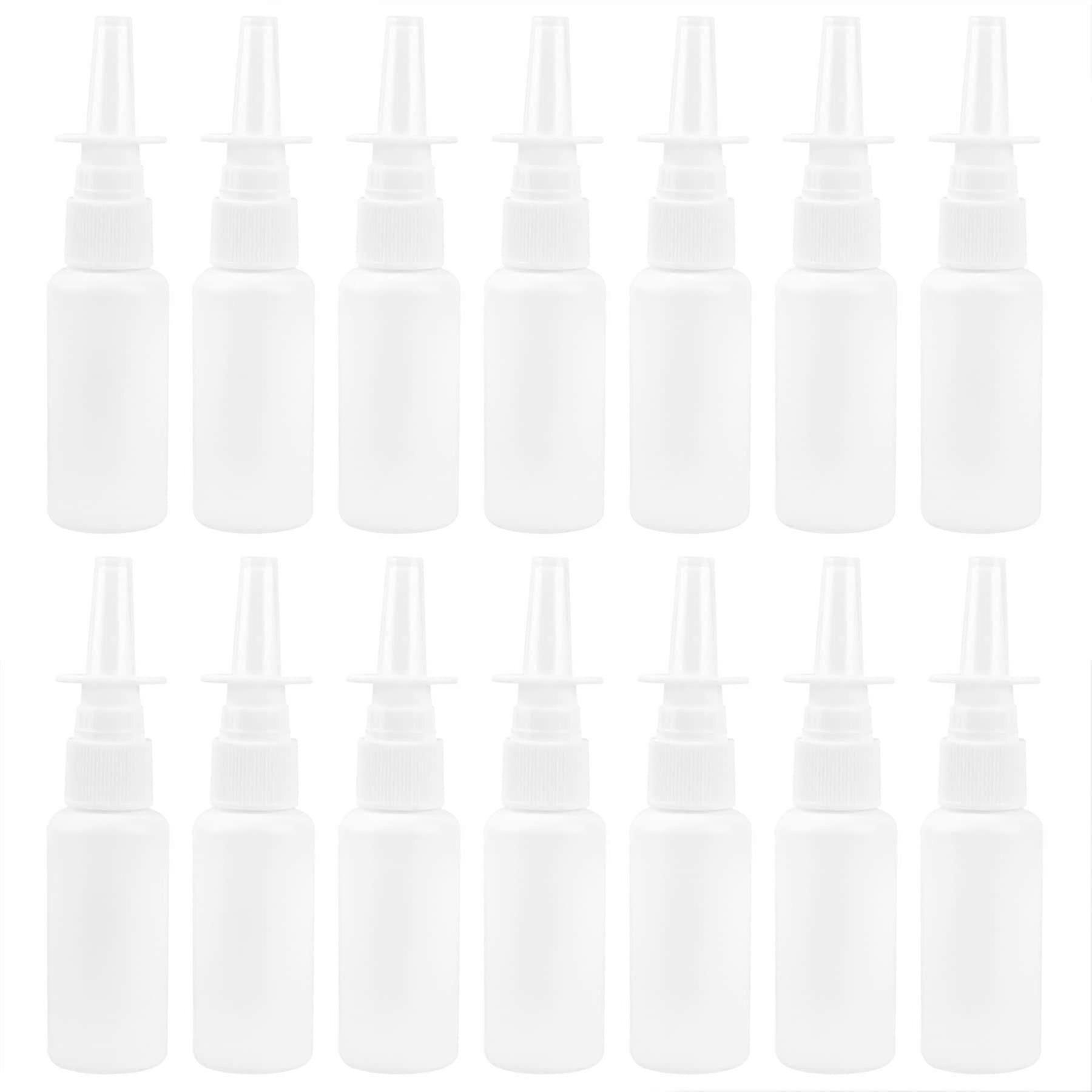 20 paczek 30 ml Białe plastikowe puste butelki z rozpylaczem do nosa wielokrotnego napełniania Mist Nose Sprayer Spray Spray Rozpylacze mgły Atomizery Maketup Pojemnik na wodę