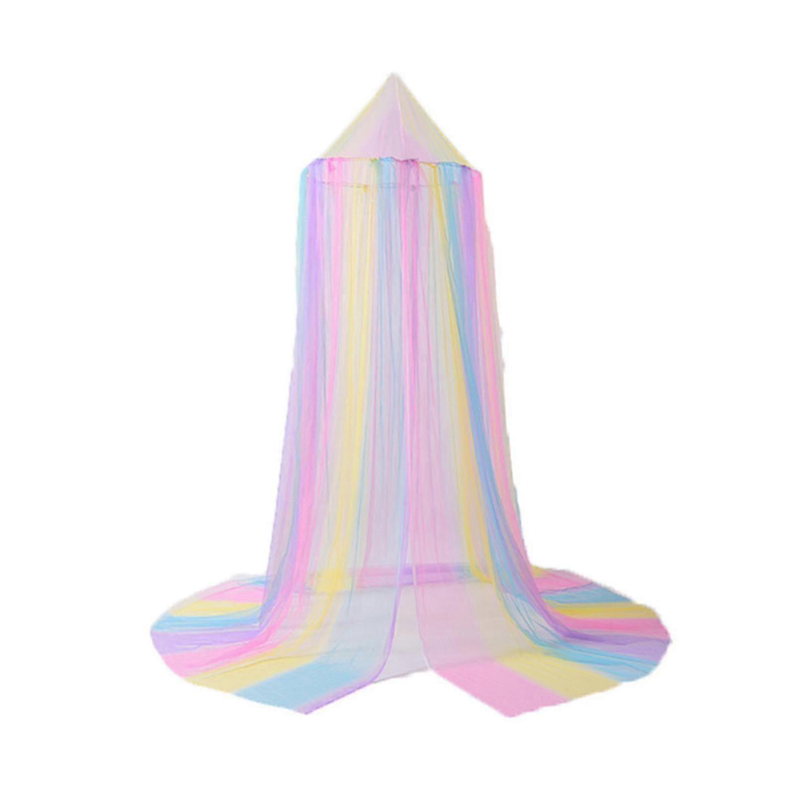 Mosquito Net Soft Star Sequin Net Yarn Cute Canopy Crib Curtain For Baby Room--Rainbow Color-Product Code 21413