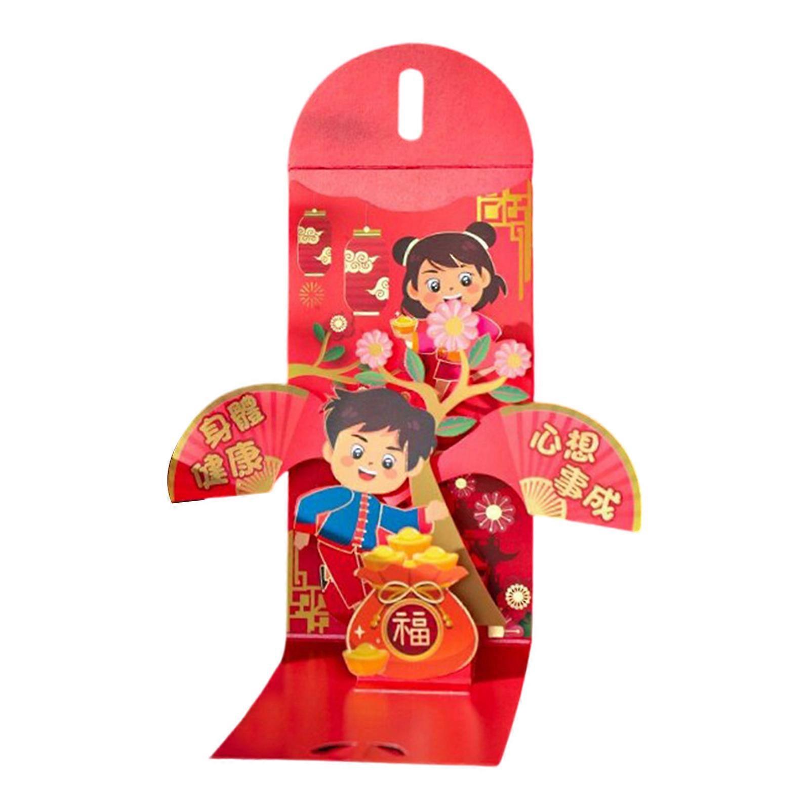 Paper 2025 Snake Year 3D Redness Envelopes for Family and Friend Gifting Traditional Spring Festival Money Packet