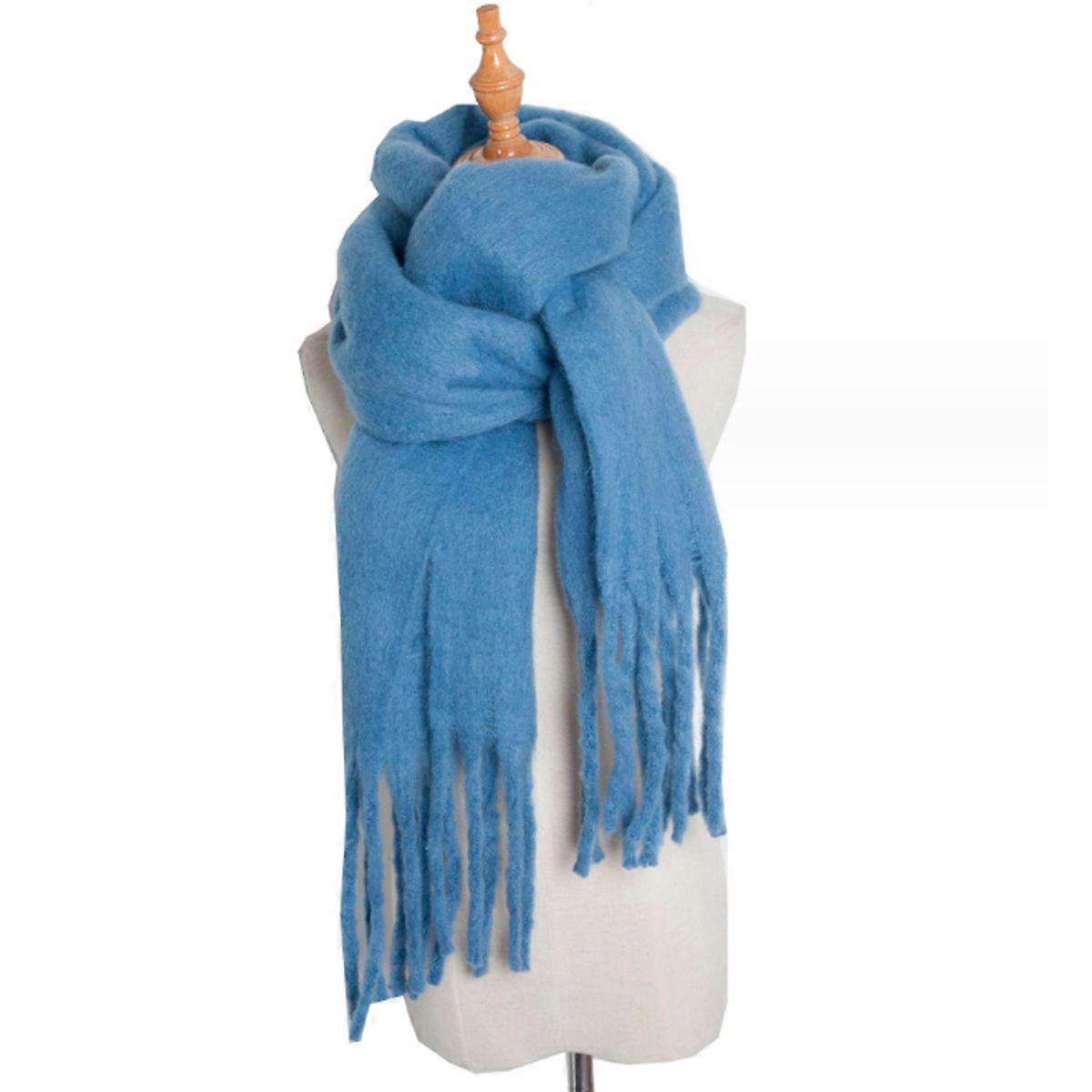 Écharpe chaude, pompon, écharpe colorée