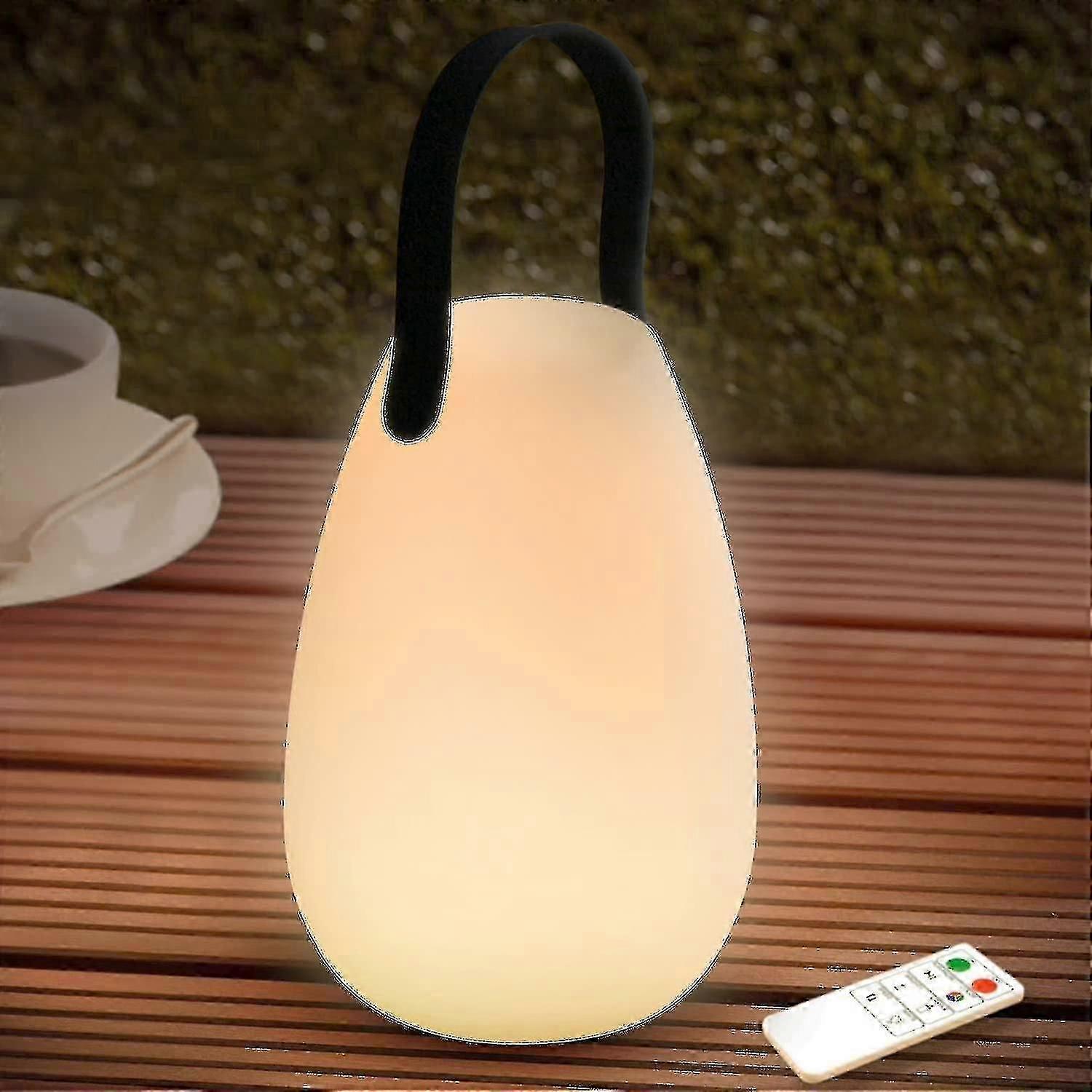 Rechargeable Table Lamp Outdoor Led 8 Colors Dimmable Wireless Table Lamp With Remote Control, 4 Dimmable Levels, Eye Protection 3000k [energy Class B