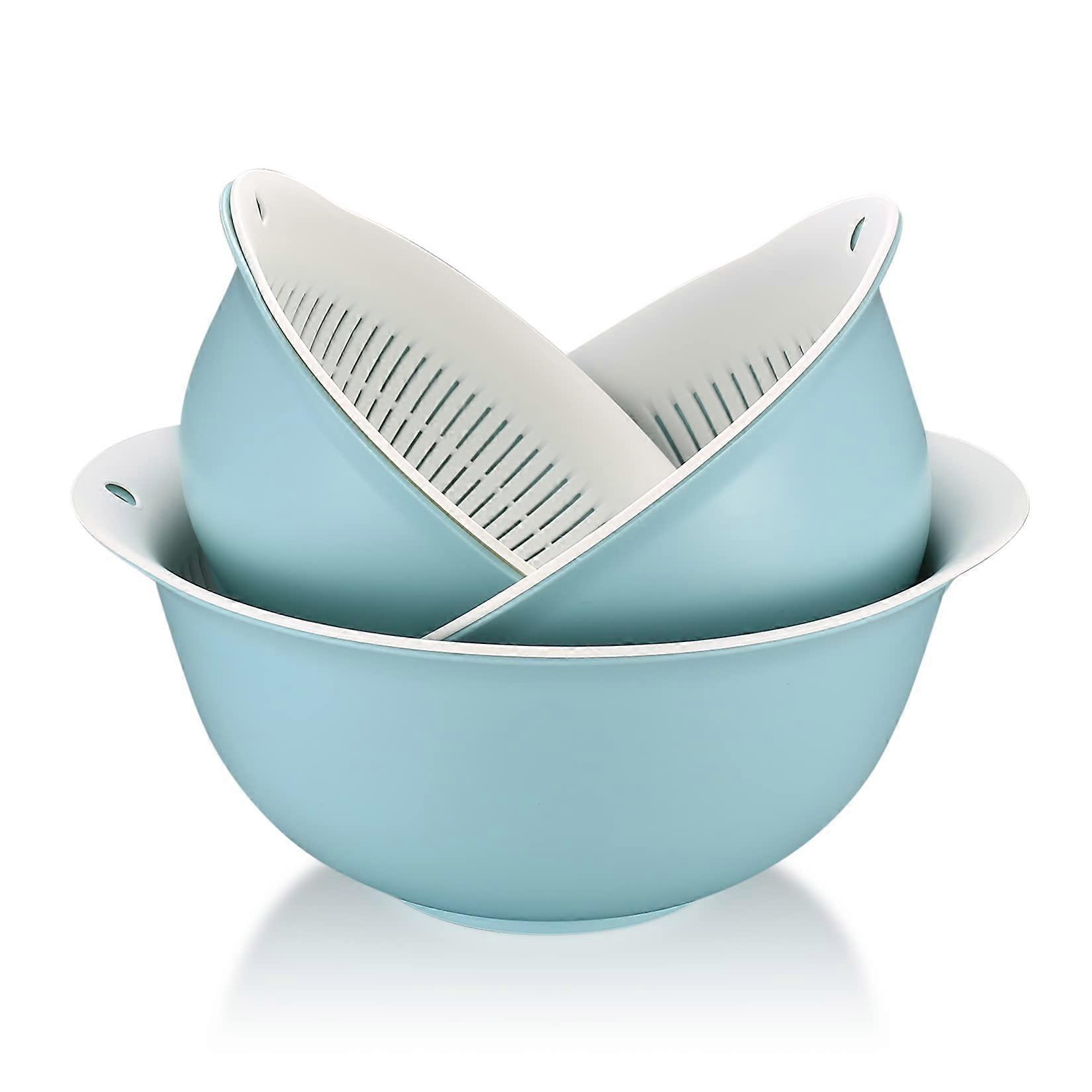 Set of 3 2-in-1 Kitchen Colander - Double Layer Colander