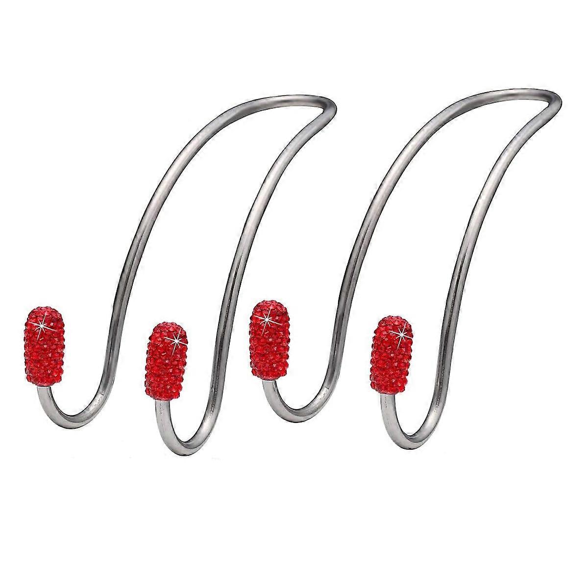 2 Seat Back Organizers with Diamond Design, Universal Hooks for Cars