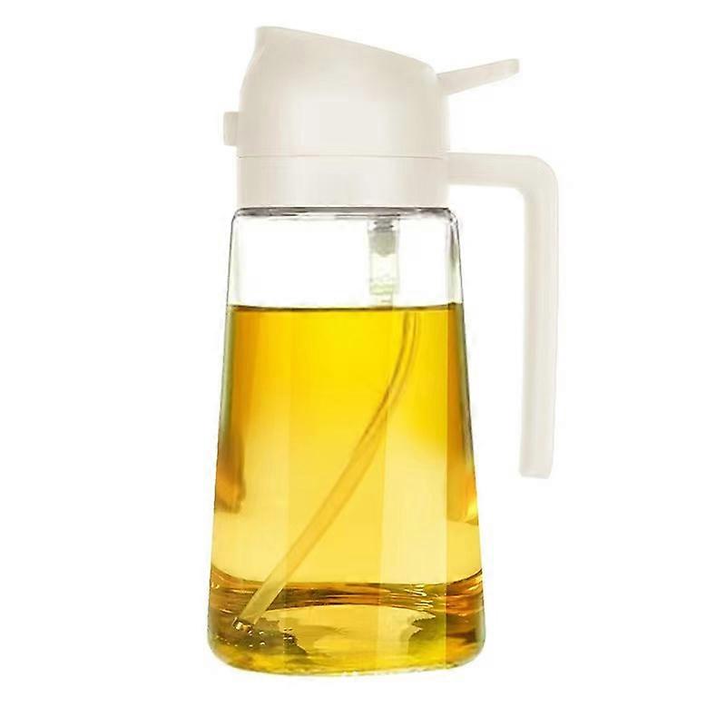 2-in-1 Olive Oil Dispenser Bottle 470ml with Spout and Seal for Kitchen Use, Glass Material, Easy Pour Design